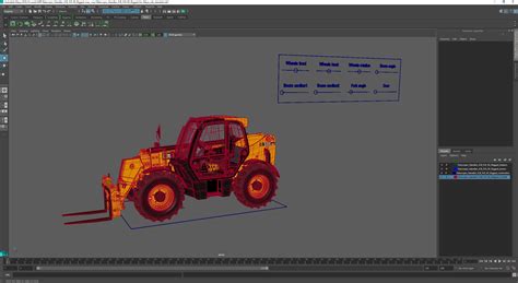 3D model Telescopic Handler JCB 535-95 Rigged for Maya | 3D Molier ...