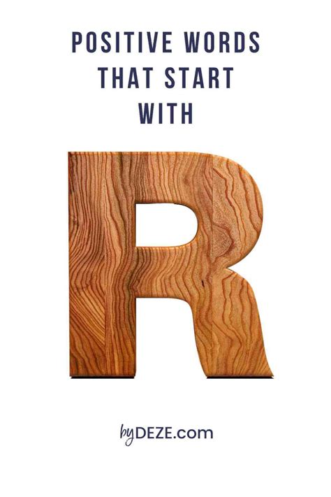 Positive Words Starting With The Letter R - Letter Style Suggestions