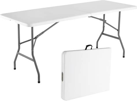 Amazon.com: WGCTEK Folding Table 6ft, Portable Fold-in-Half Utility ...