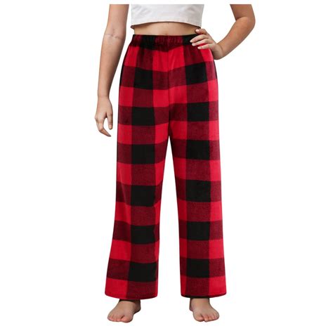 Fupinoded Girls Flannel Pajama Pants Kids Pajama Pants Boys Soft ...