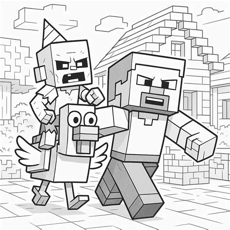 Chicken Jockey Coloring Page