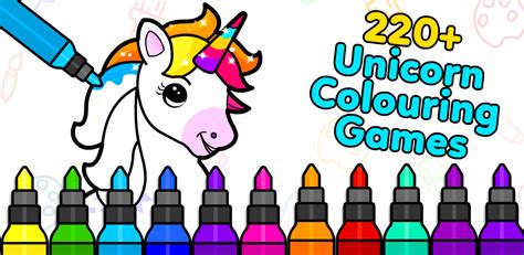 Unicorn Colouring Games & Drawing Book for Kids 2+ Year Old Free - App ...