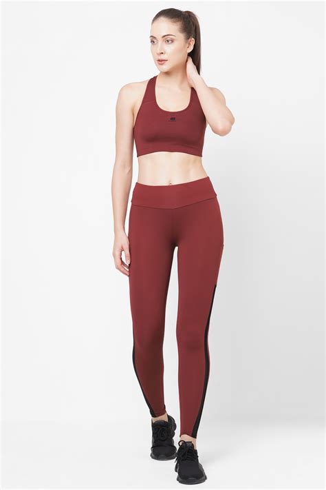 Women's Biking Red GO TRAIN Mesh Paneled Activewear Set – Laasa Sports