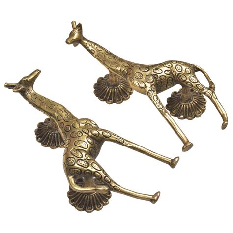 Brass Golden Giraffe Door Handle