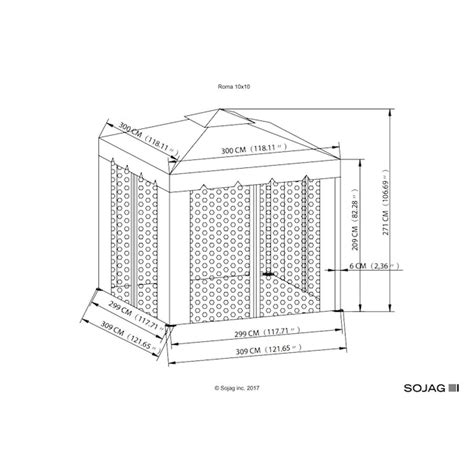 Sojag 10-ft x 10-ft Roma Square Beige, Brown Metal Polyester Roof ...