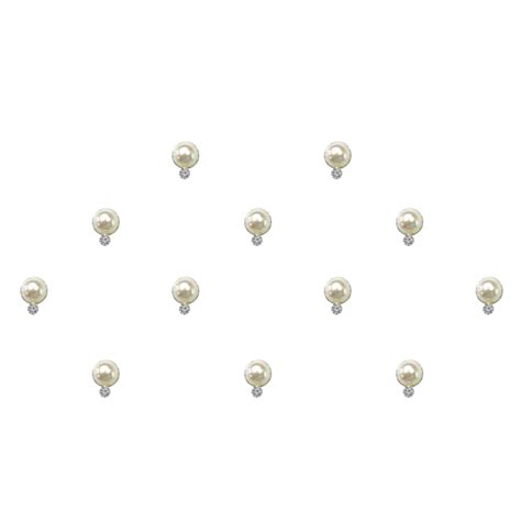Comet Busters Beautiful White Pearl Bindi With Diamond Stone (5mm)(BIN