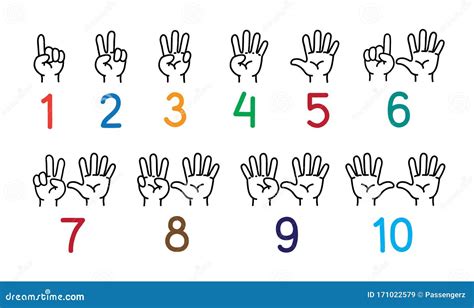 Children Counting Finger Stock Illustrations – 224 Children Counting ...