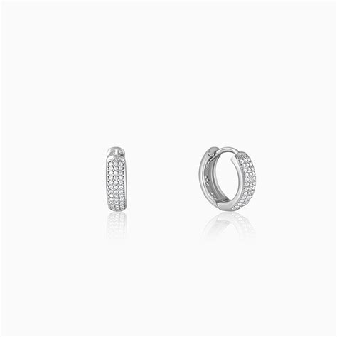 Silver Classic Admiring Hoop Earrings – GIVA