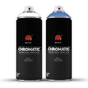 CHROMATIC Milky White & Kangaroo Blue Spray Paint 400 ml (pack of 2 ...