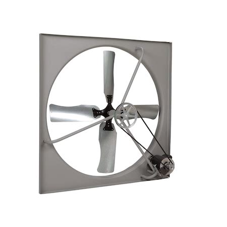 Tpi Commercial Exhaust Fan, 48", Belt-Drive, 230/460V, 1HP, 3-Ph, Gray ...