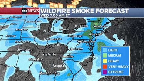 Wildfire smoke map: These are the US cities, states with air quality being affected by Canadian ...