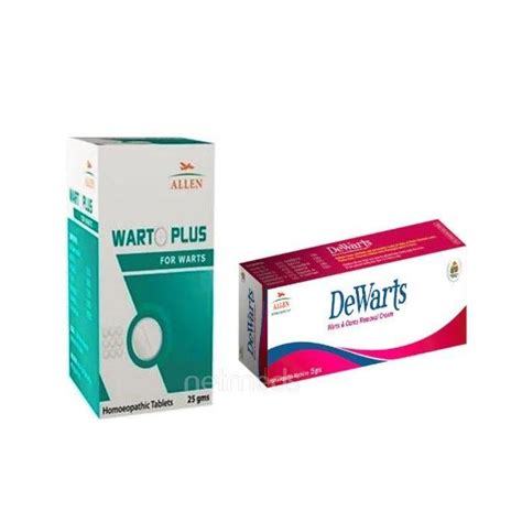 Allen Anti Warts Combo Pack (Warto Plus Tablet + Dewarts Cream ...