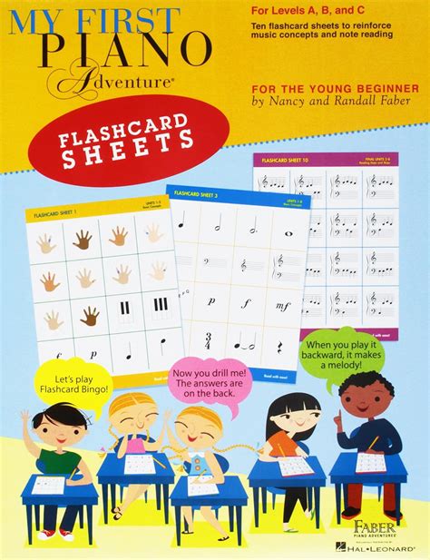 My First Piano Adventure Flashcard Sheets: For Levels A, B and C: for ...