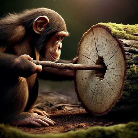 Image result for Chimpanzee Using Tools