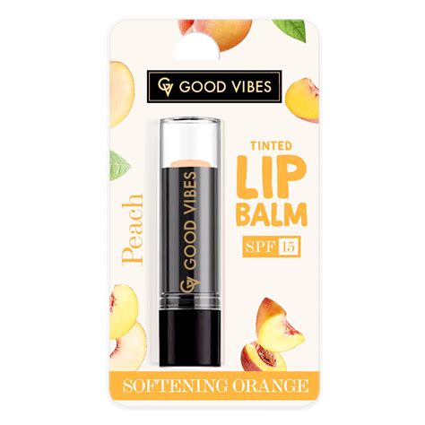 Buy Good Vibes Peach Softening SPF 15 Lip Balm, 4.2 gm | 19 Minutes ...