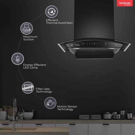 Hindware Smart Appliances Divina 60 cm, 1200 m³/hr* Stylish Filterless ...