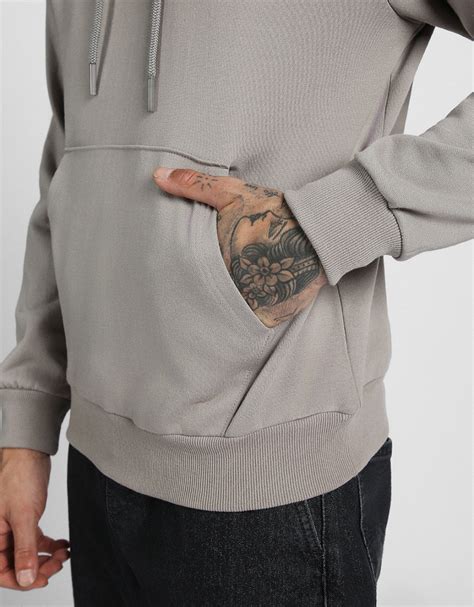 Grey Solid Regular Hoodie – Veirdo