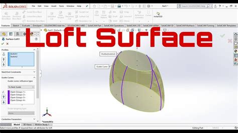 SolidWorks Lofting Surfaces 的图像结果