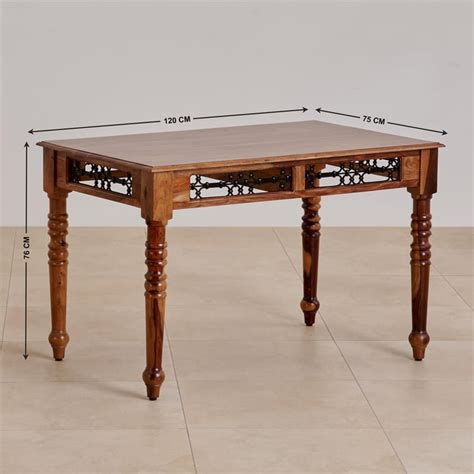 Buy Kian Sheesham Wood 4-Seater Dining Set with Chairs - Brown from ...