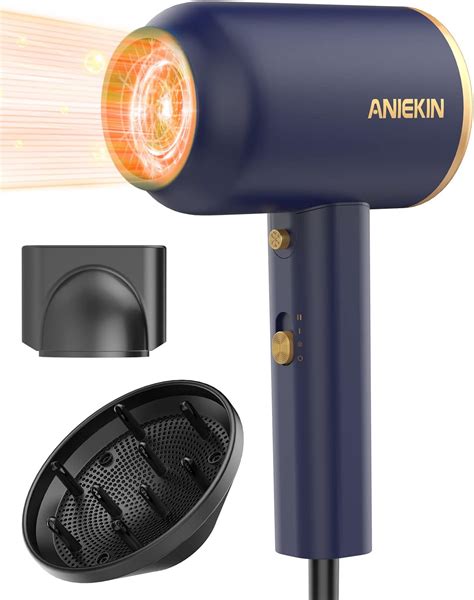 Amazon.com : ANIEKIN Blow Dryer with Diffuser,1875W Professional Ionic ...