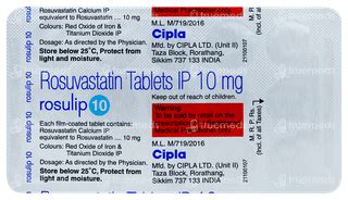 Rosulip 10 Tablet 15: Uses, Side Effects, Price & Substitutes