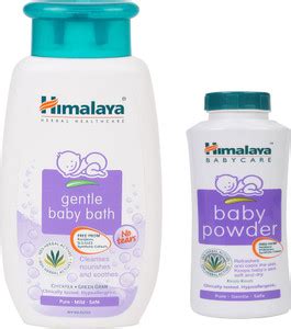 Himalaya Herbals Herbals Gentle baby bath (400ml)+Himalaya Herbals Baby ...