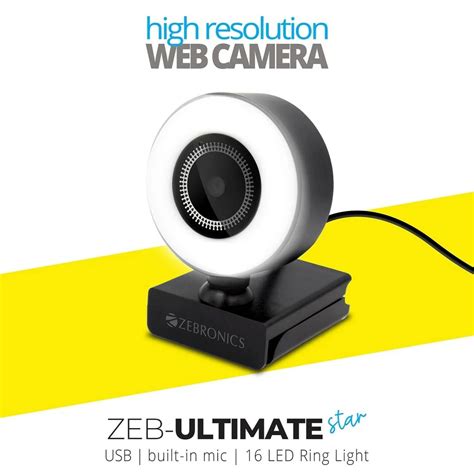ZEBRONICS Zeb-Ultimate Star webcamera with 5P Lens Full ...
