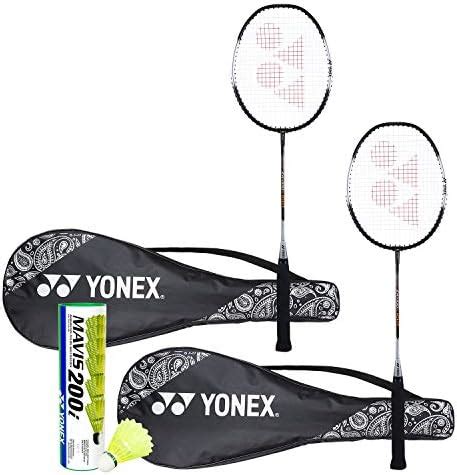 Yonex ZR 100L M200I Aluminum Strung Badminton Racquet (Black) with Full ...