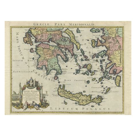 Antique Map of Asia Minor, Route of the Retreat of Ten Thousand Greeks, c.1720 For Sale at ...