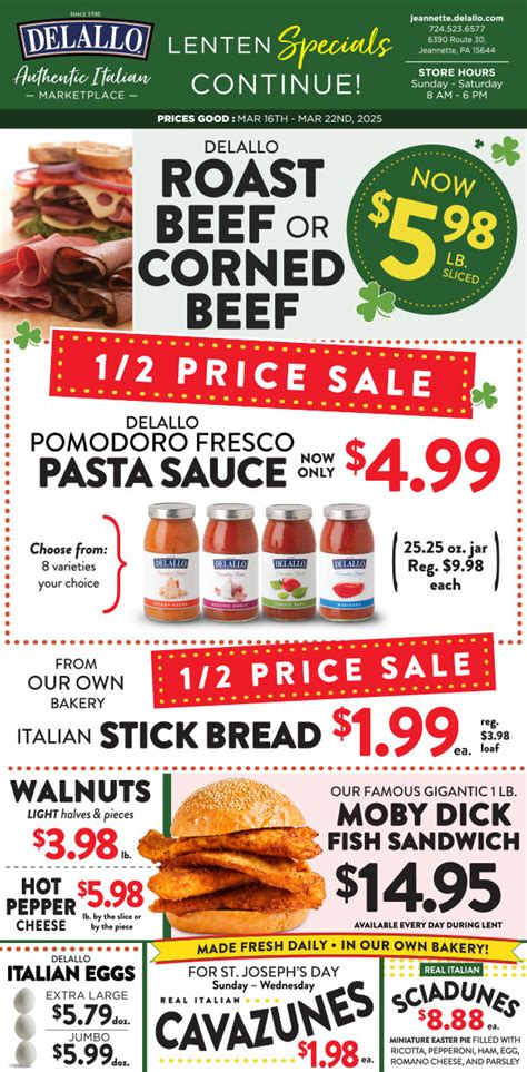 Weekly Italian Marketplace Ad - DeLallo Italian Marketplace