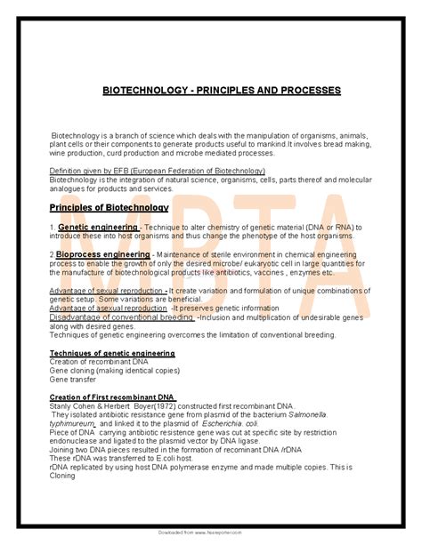 HSSRptr Ch-4 Biotechnology - BIOTECHNOLOGY - PRINCIPLES AND PROCESSES ...