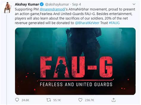 Akshay Kumar launches India’s warzone game FAU-G | Filmfare.com