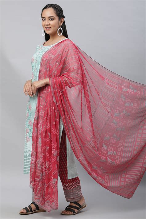 Buy Pink Floral Printed Voile Dupatta Online for Woman | Shop for Aurelia