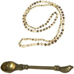 Stylewell Combo Of Heavy Brass Naag Design Spoon With Original 38 Cm ...