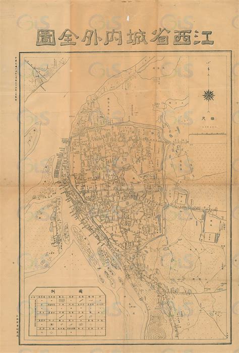 1926年南昌《江西省城内外全图》_历史地图网