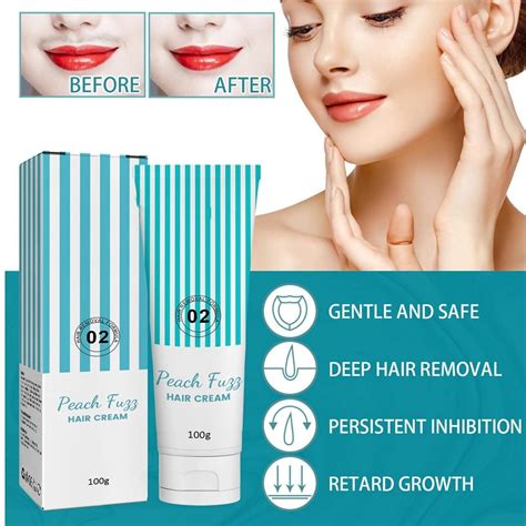 Skinetic Peach Fuzz Hair Removal Cream 2023 - Gentle & Painless Upper Lip Hair Removal for Women ...