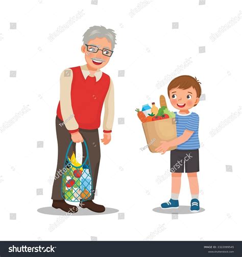 Children Helping Elderly Clipart