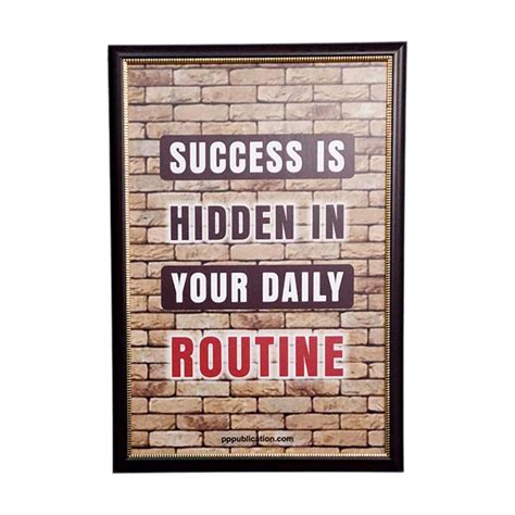 PP Publication Routine Wall Frame Workplace Motivational 16"x24" Eco ...