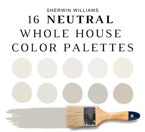 Sherwin Williams 16 NEUTRAL WHOLE HOUSE Color Palettes, Whole House ...