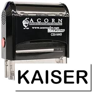 Office Stamp - Black Ink Self-Inking Kaiser Stamp, Ideal for Practice ...