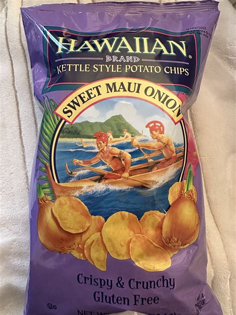 Hawaiian Brand SWEET MAUI ONION Kettle Style Chips - 7.5 OZ - 4 Count ...