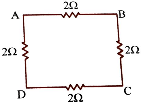 Four identical resistance are joined as shown in fig. the equivalent ...