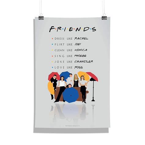 MCSID RAZZ Friends -TV Series Umbrella Poster Without Frame (Multicolor ...