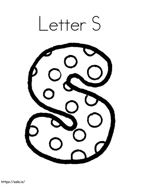 Letter S coloring page