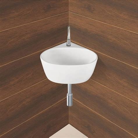 Syon BENZ Corner Mount Wash Basin & Table Top Wash Basin (12"x12 ...