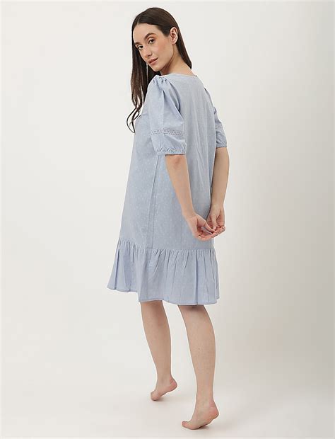 Pure Cotton Lace Square Neck Dress