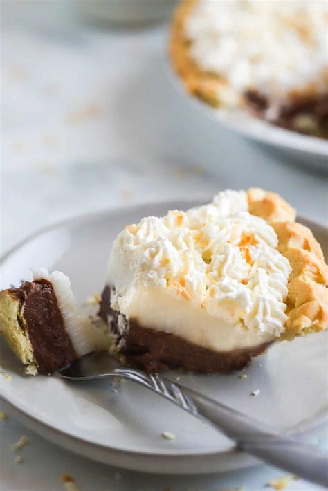 Chocolate Haupia (Coconut) Pie Recipe | Wanderzest