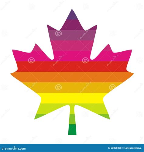 Multi colored maple leaf stock illustration. Illustration of color ...