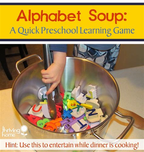 Alphabet soup preschool learning game – Artofit