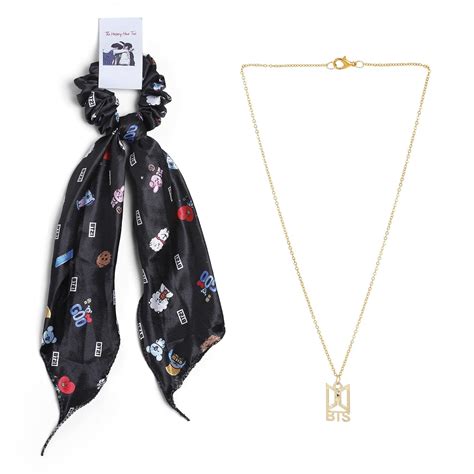 the happy hair ties Women BTS multicolor scrunchie Hair Bow Ties ...